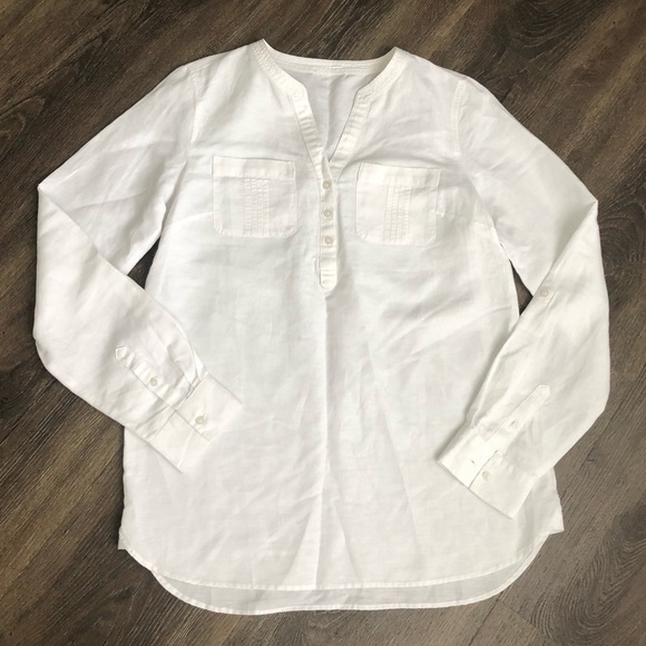 Tops New 10 Linen White Shirt Poshmark